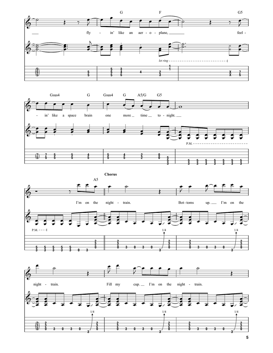 Nightrain Nightrain Acoustic Guitar scores gallery preview page 5
