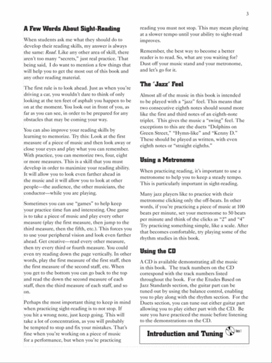 Jazz Guitar Sight-Reading Electric Guitar scores gallery preview page 4