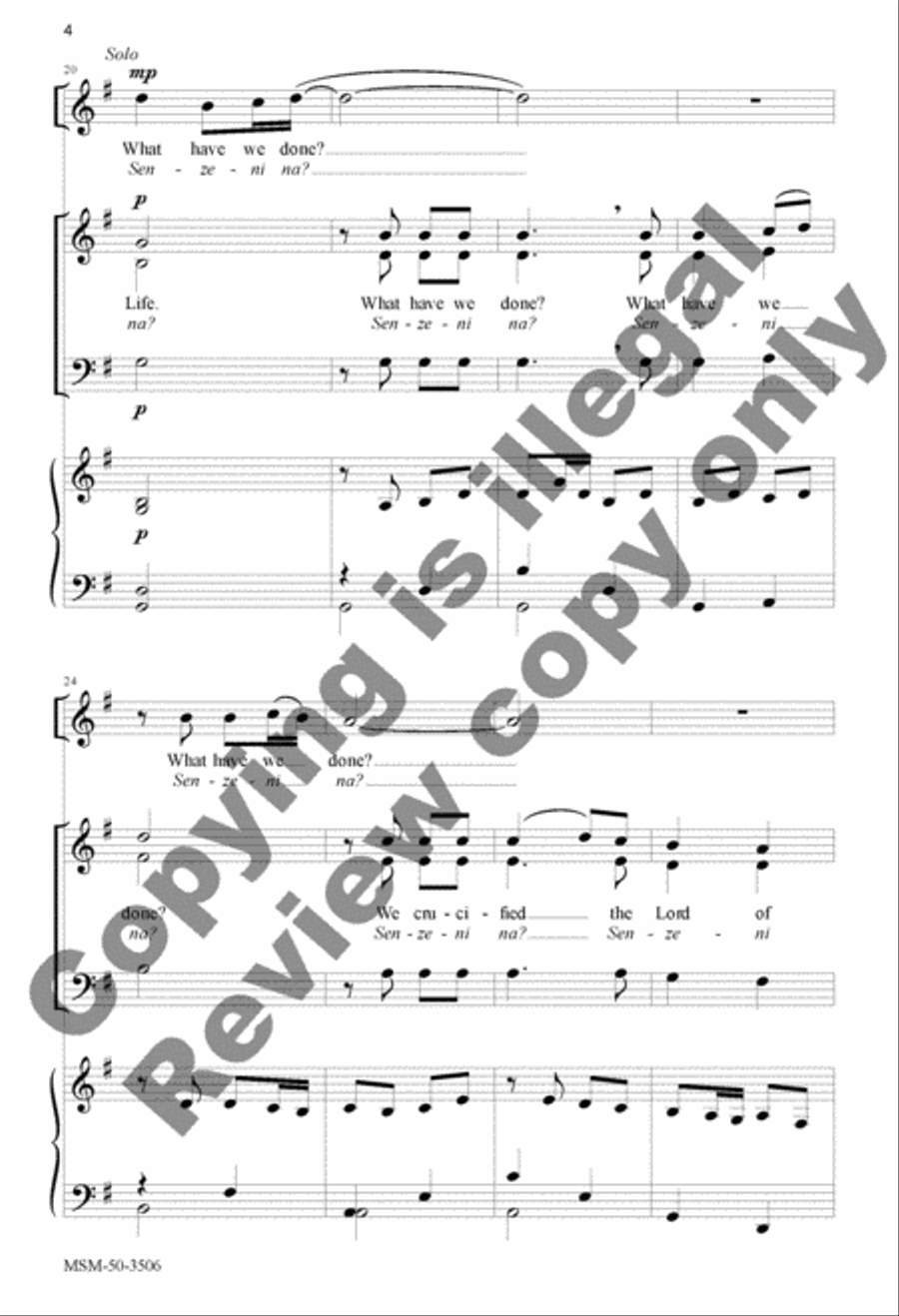 What Have We Done? (Senzeni na) 3-Part scores gallery preview page 14