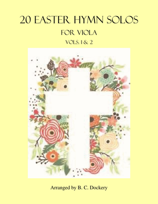 Book cover for 20 Easter Hymn Solos for Viola: Vols. 1 & 2