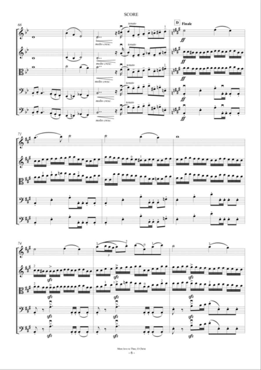 More Love to Thee O Christ (For String Orchestra) String Orchestra scores gallery preview page 6