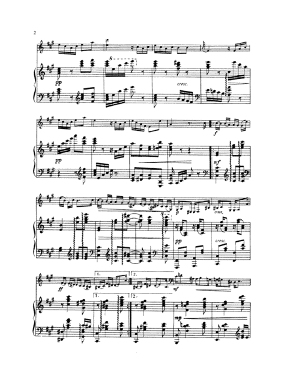 Koussevitzky: Humoresque, Op. 4 Piano scores gallery preview page 2