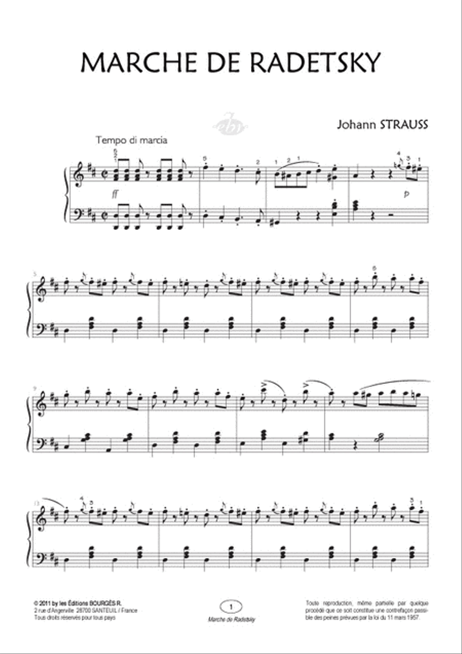 La Marche de Radetsky (Collection Anacrouse) Piano Solo scores gallery preview page 2