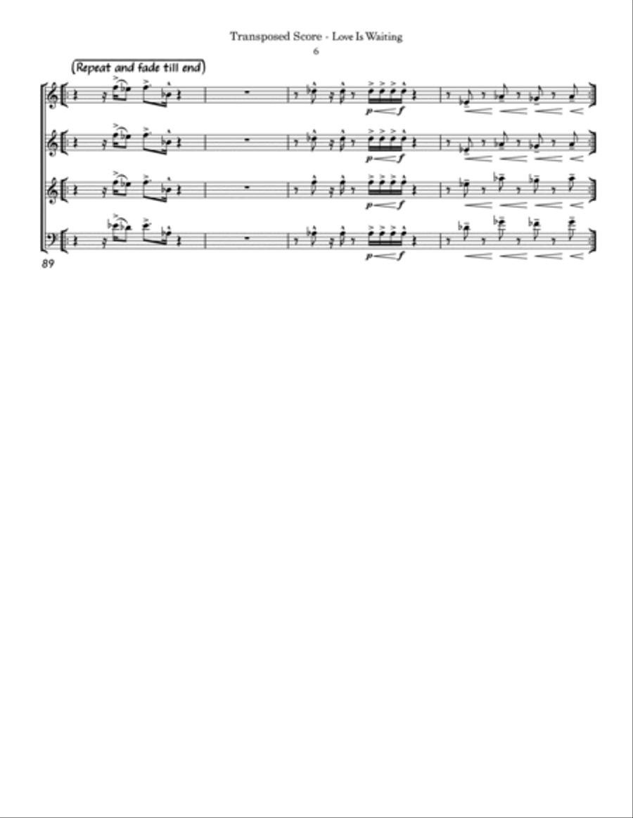 Love Is Waiting Small Ensemble scores gallery preview page 6