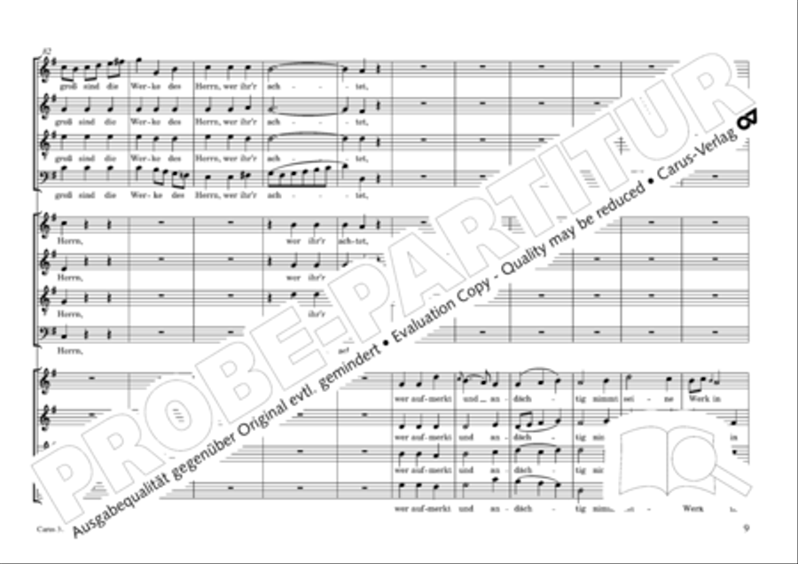 Gross sind die Werke des Herrn 4-Part scores gallery preview page 10