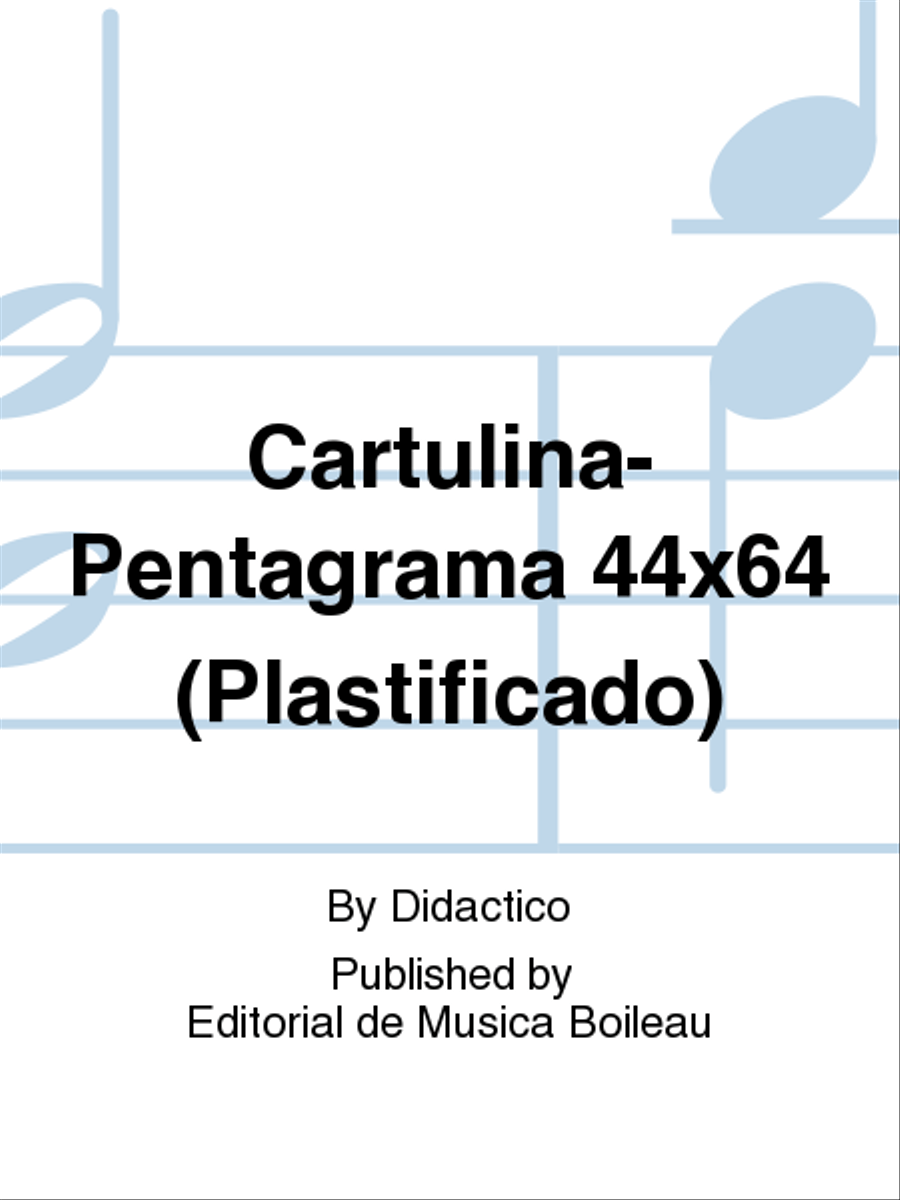 Cartulina-Pentagrama 44x64 (Plastificado) Staff Paper scores gallery preview page 1