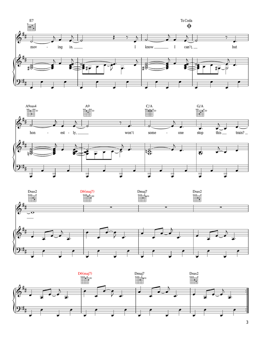 Stop This Train Piano, Vocal, Guitar scores gallery preview page 3