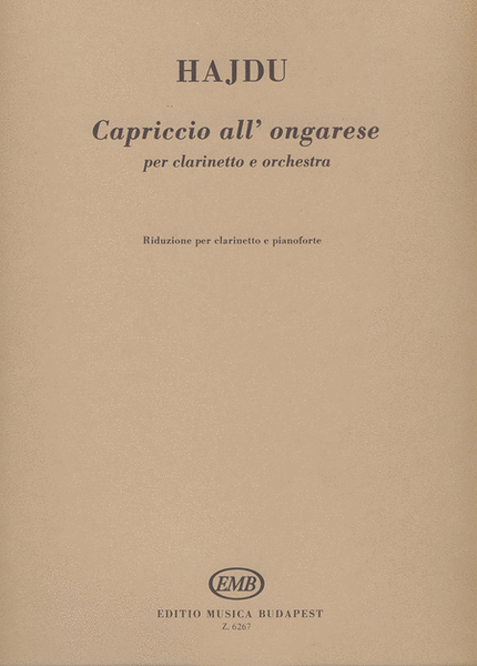 Capriccio all'ongarese für Klarinette und Orches