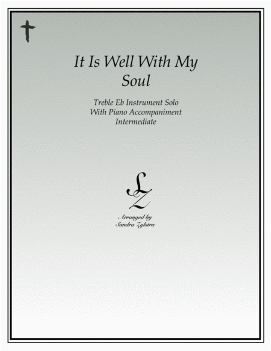 It Is Well With My Soul (treble Eb instrument solo) Alto Saxophone scores gallery preview page 1