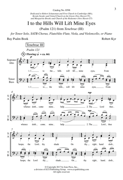 I to the Hills Will Lift Mine Eyes (Psalm 121): from Tenebrae (III) (Downloadable Choral Score)