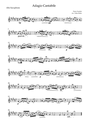 Adagio Cantabile (P. Nardini) for Alto Saxophone Solo