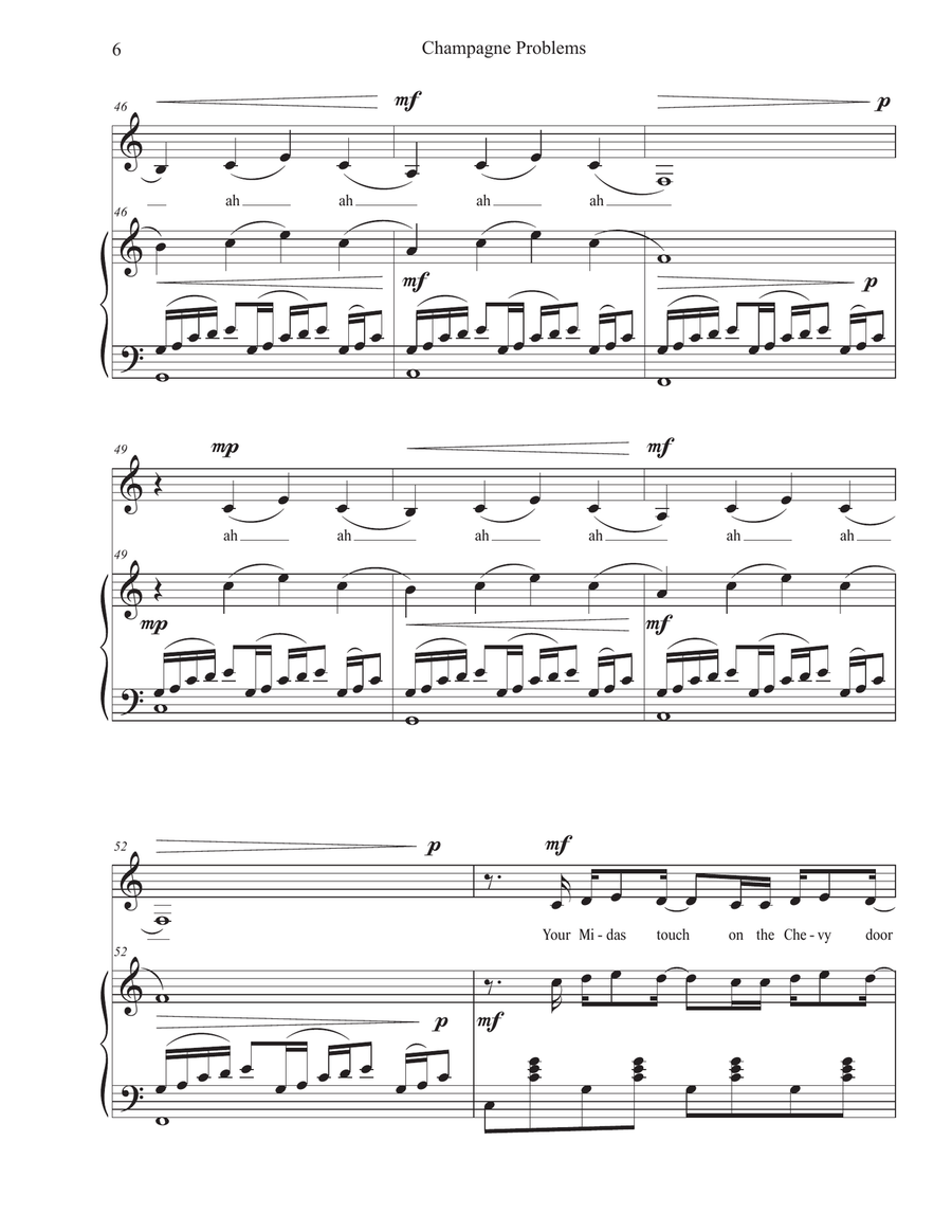 Champagne Problems Champagne Problems Voice Solo scores gallery preview page 6