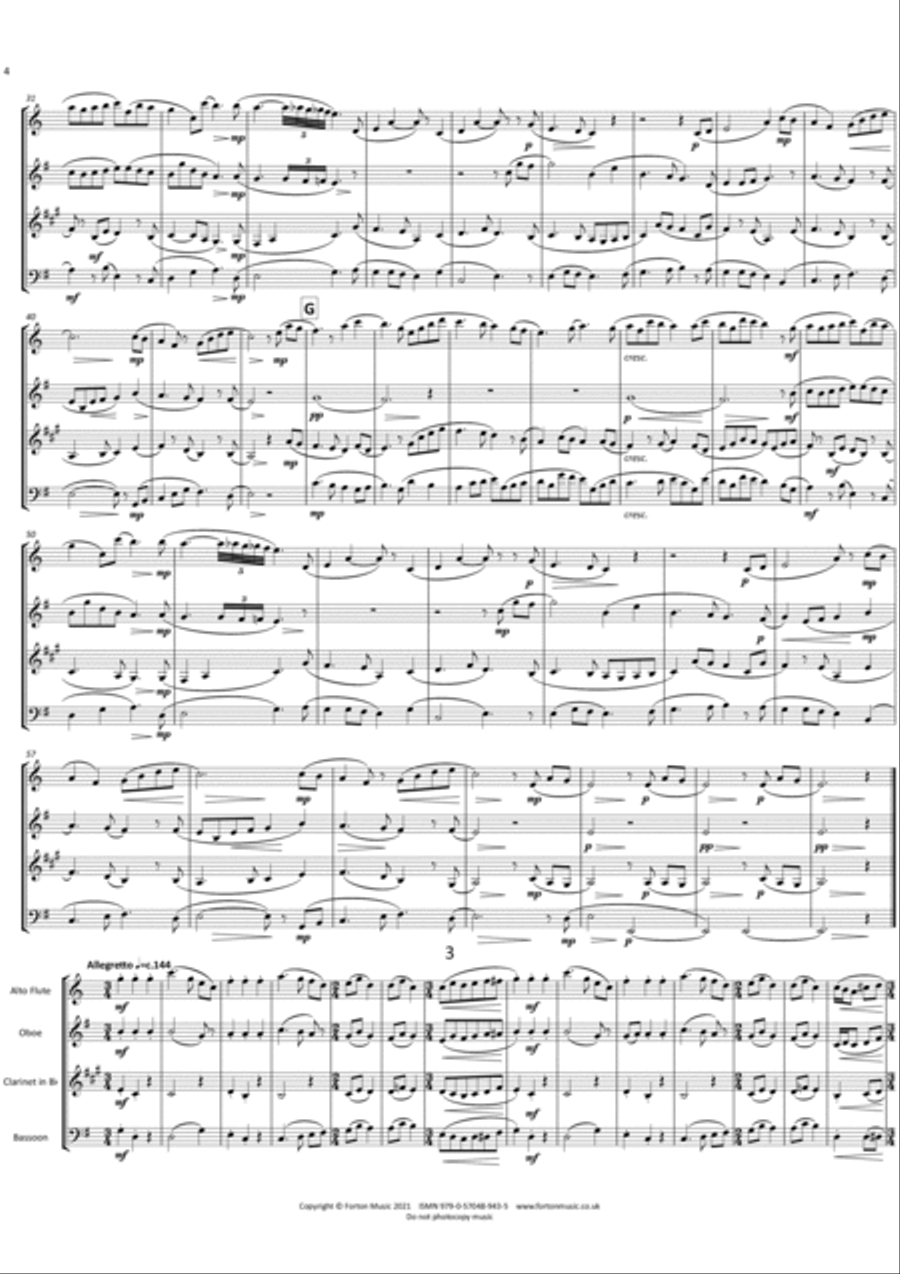 Five Madrigals Bassoon scores gallery preview page 4