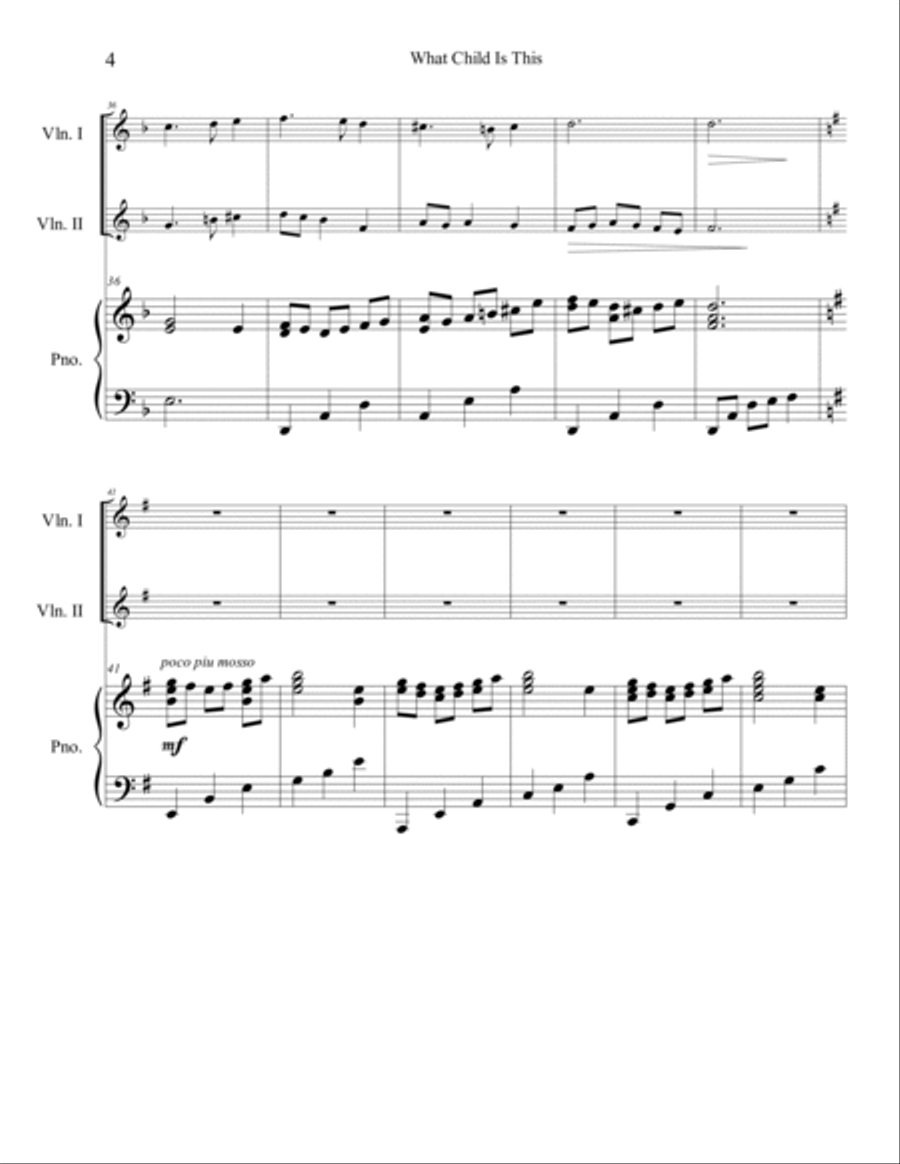What Child Is This? What Child Is This? String Duet scores gallery preview page 4