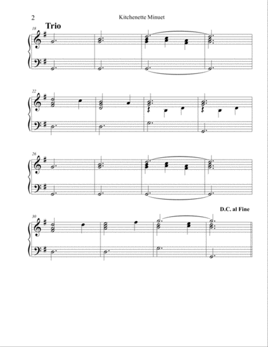 The Kitchenette Minuet Novelty Ensemble Large Ensemble scores gallery preview page 6