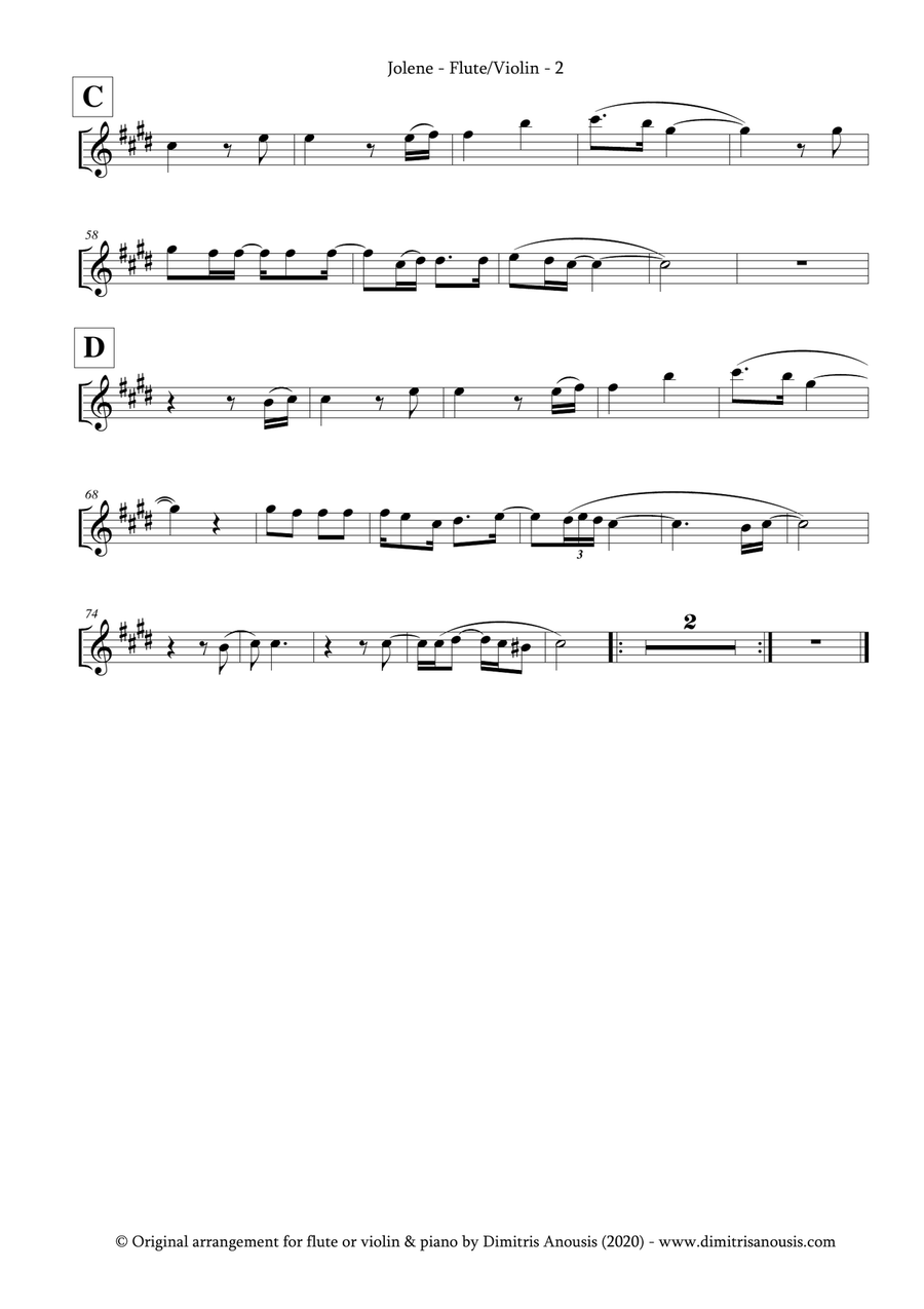 Jolene Flute scores gallery preview page 4