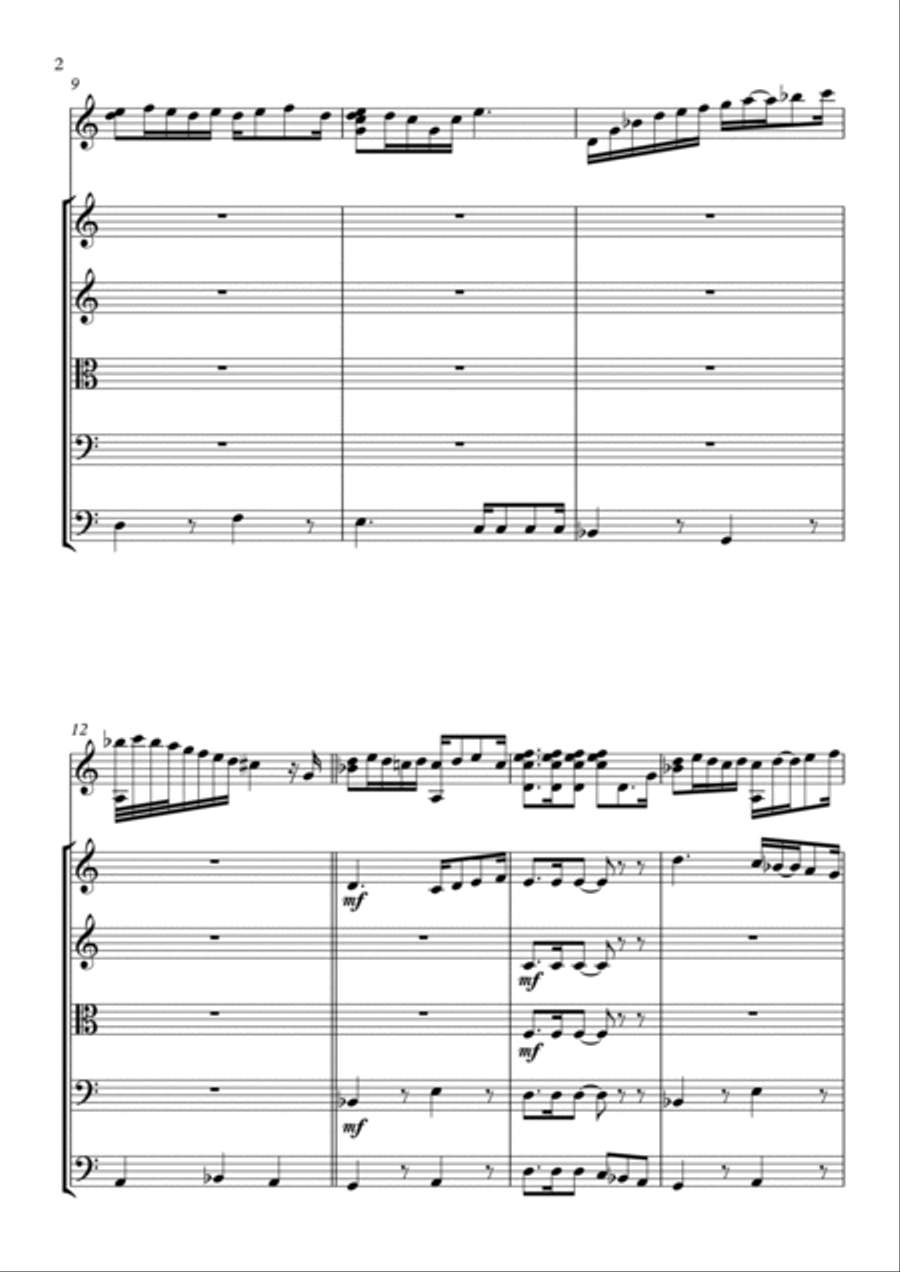 Pifilka - for Guitar and String Quintet Chamber Orchestra scores gallery preview page 2