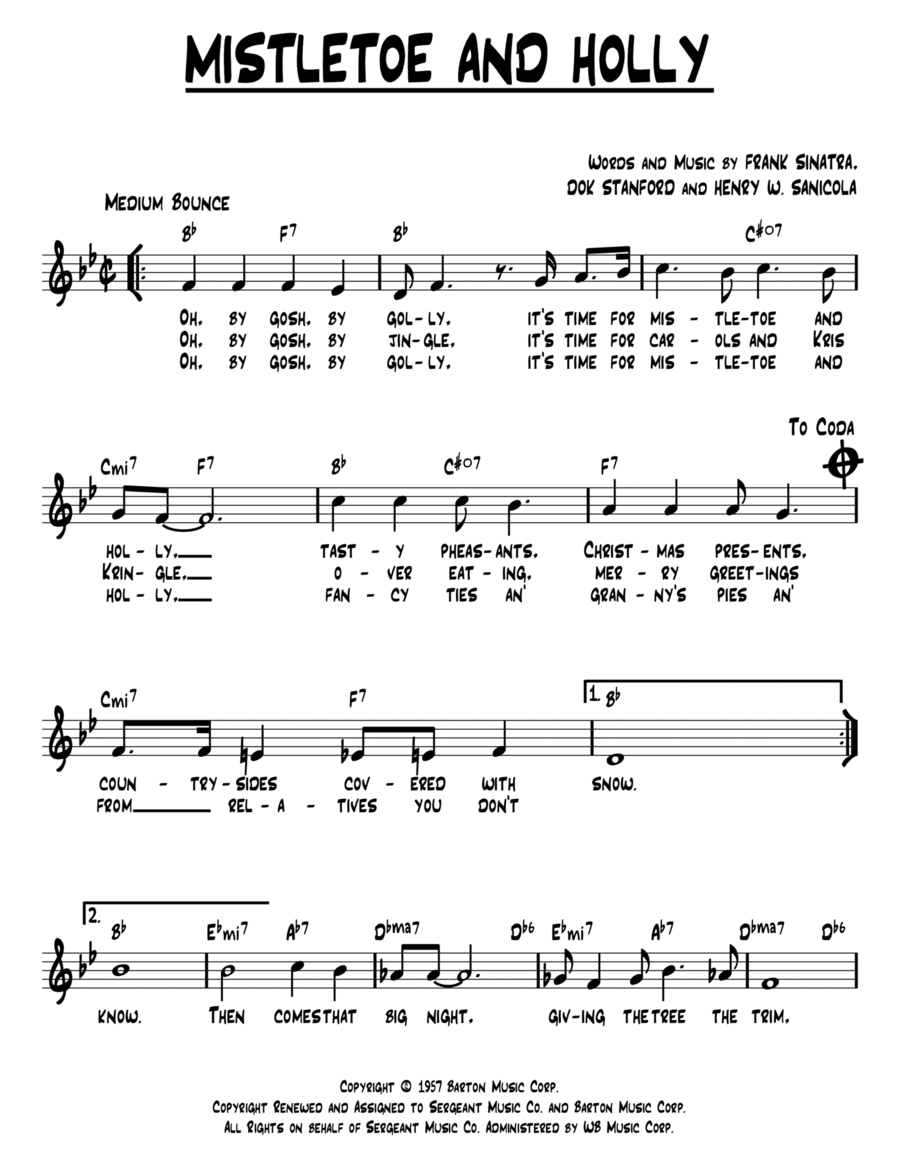 Mistletoe And Holly Piano scores gallery preview page 1