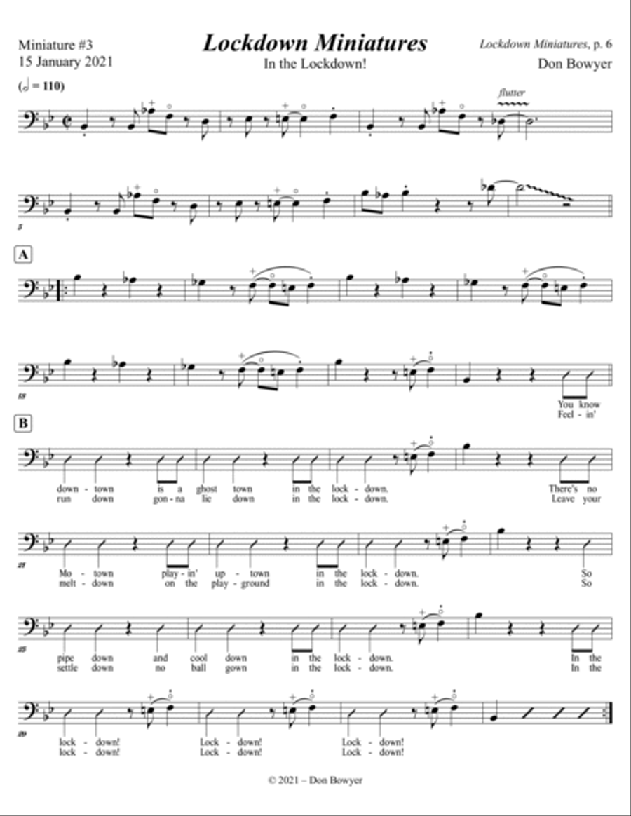 Lockdown Miniatures (Letter size) Trombone Solo scores gallery preview page 6