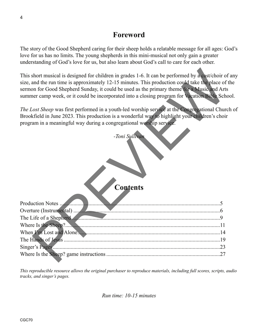 The Lost Sheep (A Mini Musical for Unison Voices) Reproducible with MP3 Unison Choir scores gallery preview page 5