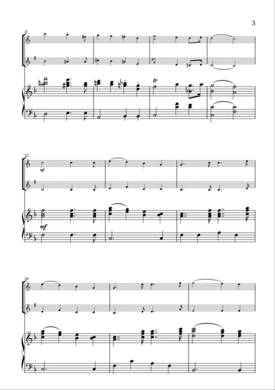 Felix Mendelssohn - Wedding March (F major) (for French Horn and Clarinet) Woodwind Duet scores gallery preview page 3