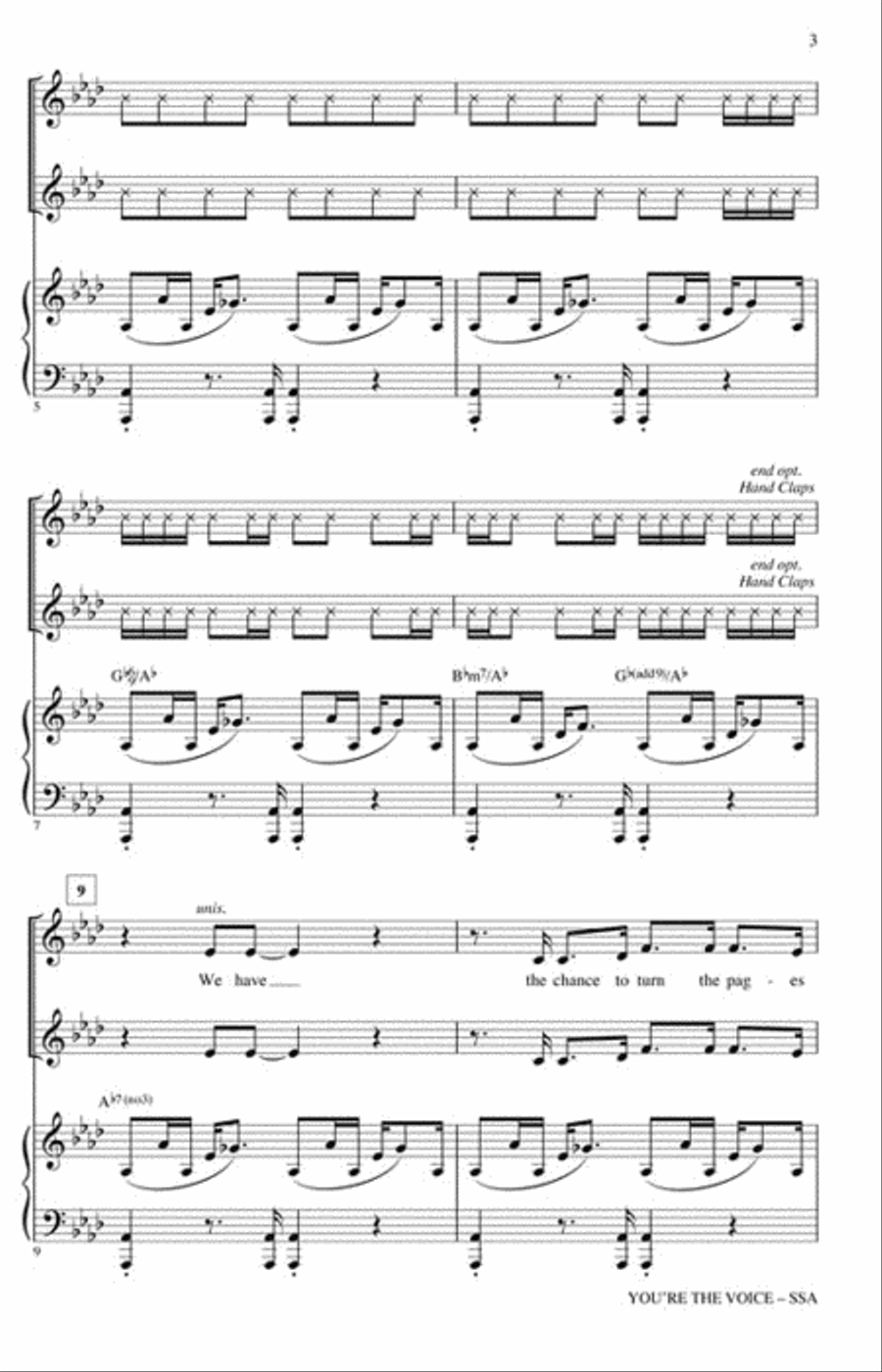 You're the Voice You're the Voice SSA scores gallery preview page 3