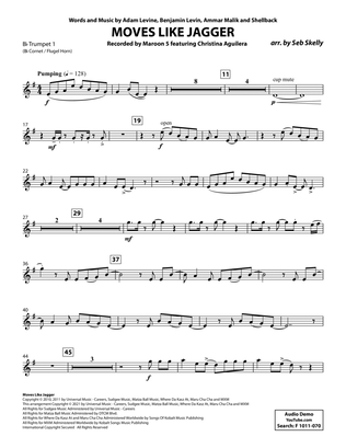 Moves like Jagger (for Brass Quintet) (arr. Seb Skelly) - Bb Trumpet 1