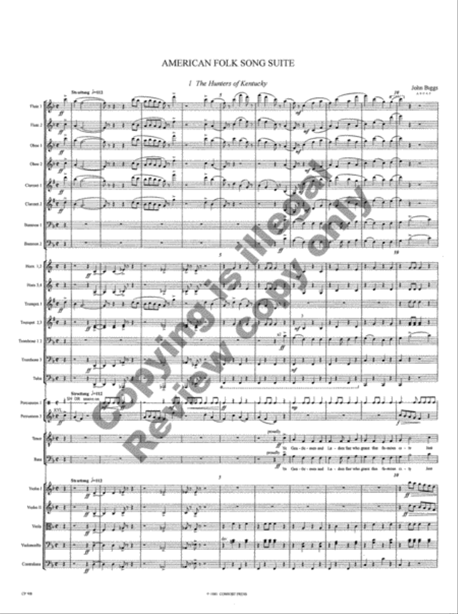 American Folk Song Suite (Orchestra Score) Choir scores gallery preview page 57