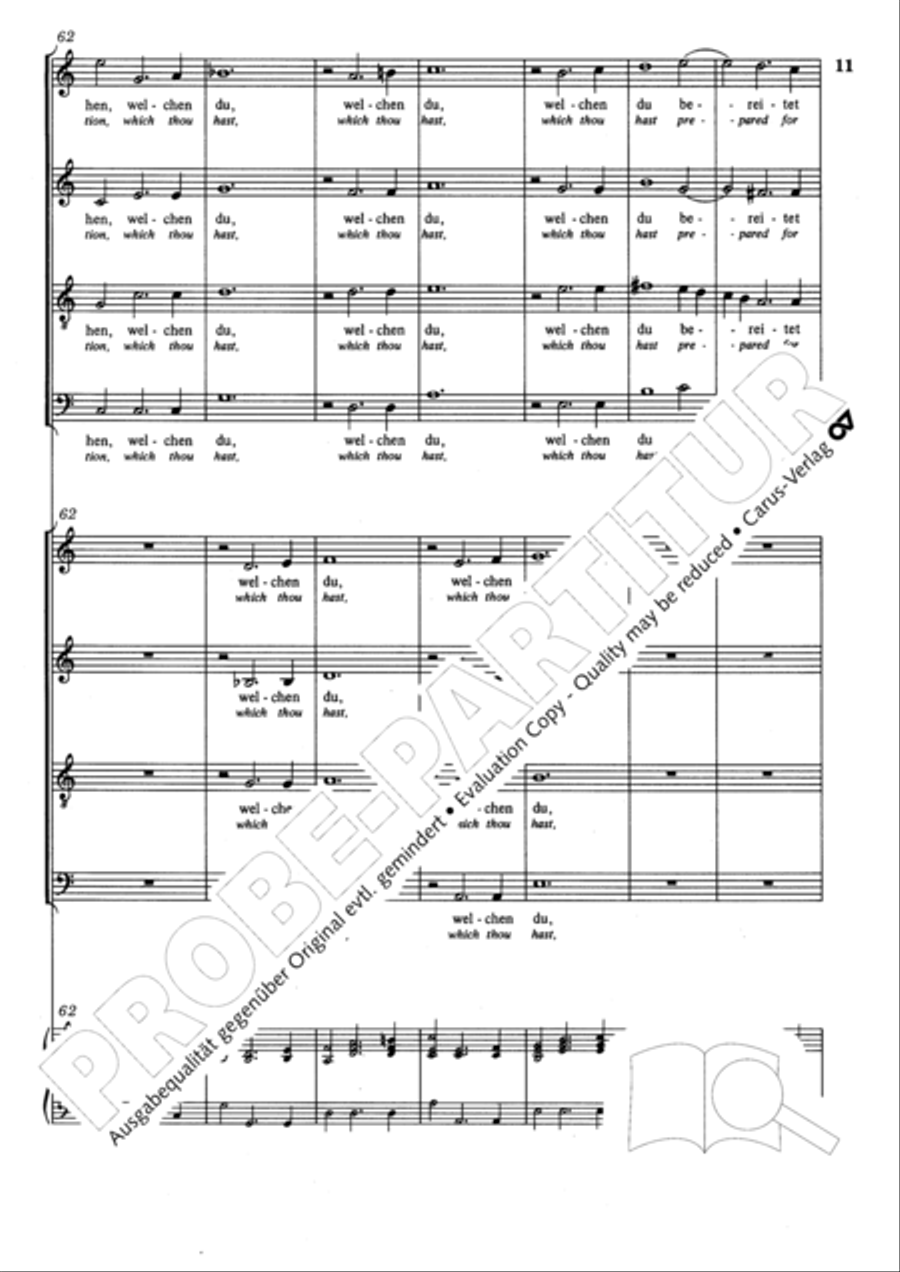 Lord, now lettest thou thy servant depart (Herr, nun lassest du deinen Diener) 4-Part scores gallery preview page 12