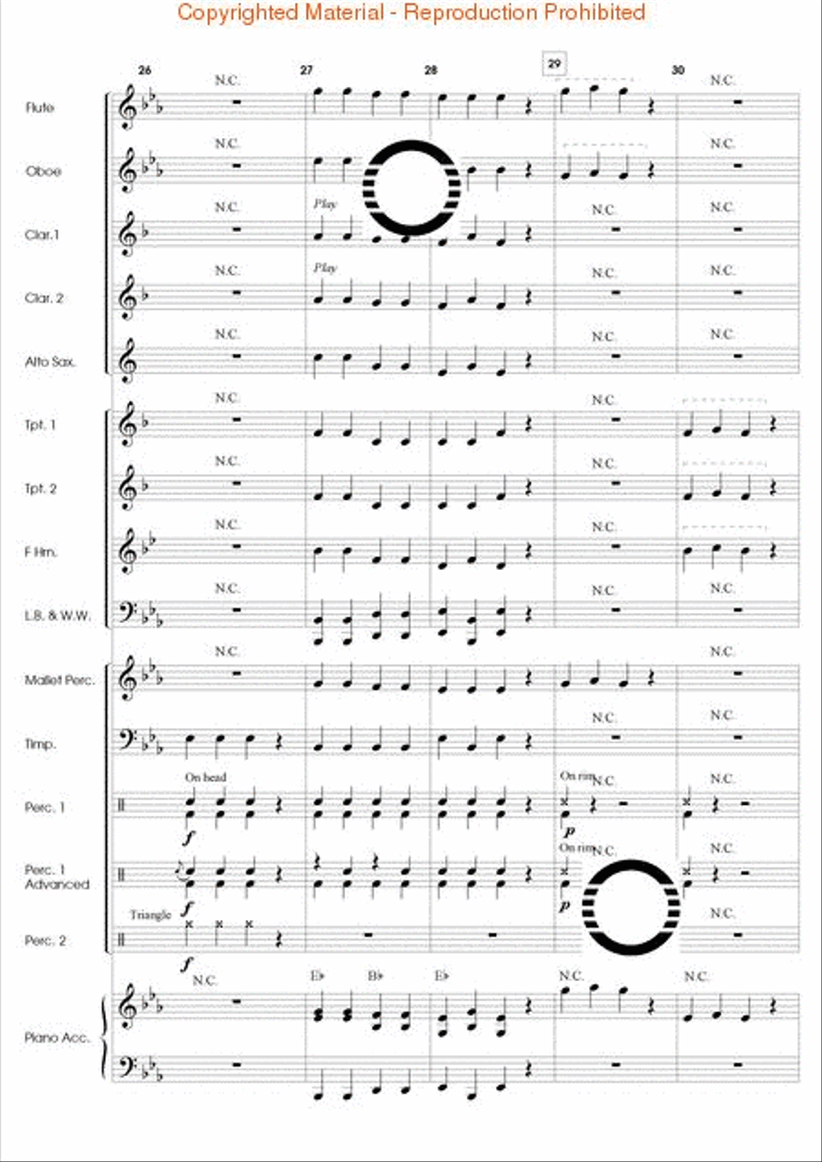 Popcorn Prelude Concert Band scores gallery preview page 7