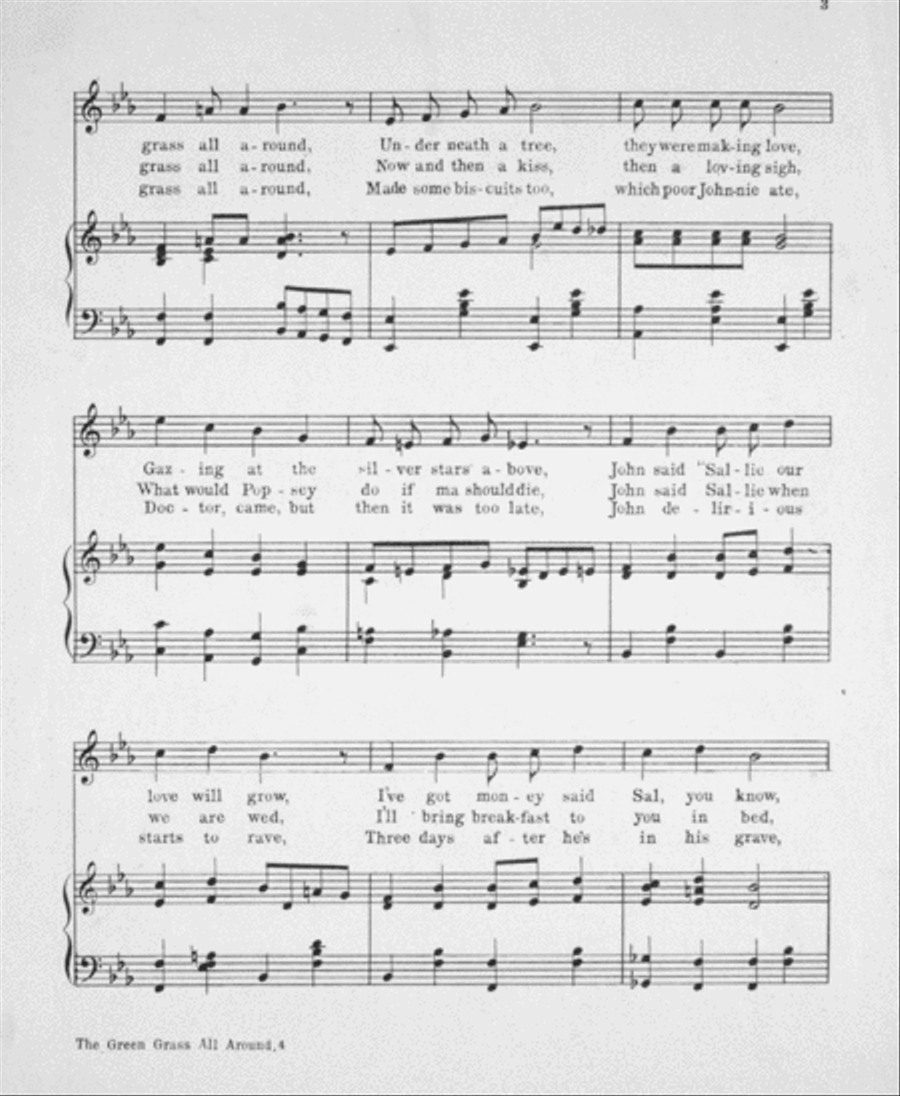The Green Grass Grew All Around Voice scores gallery preview page 3