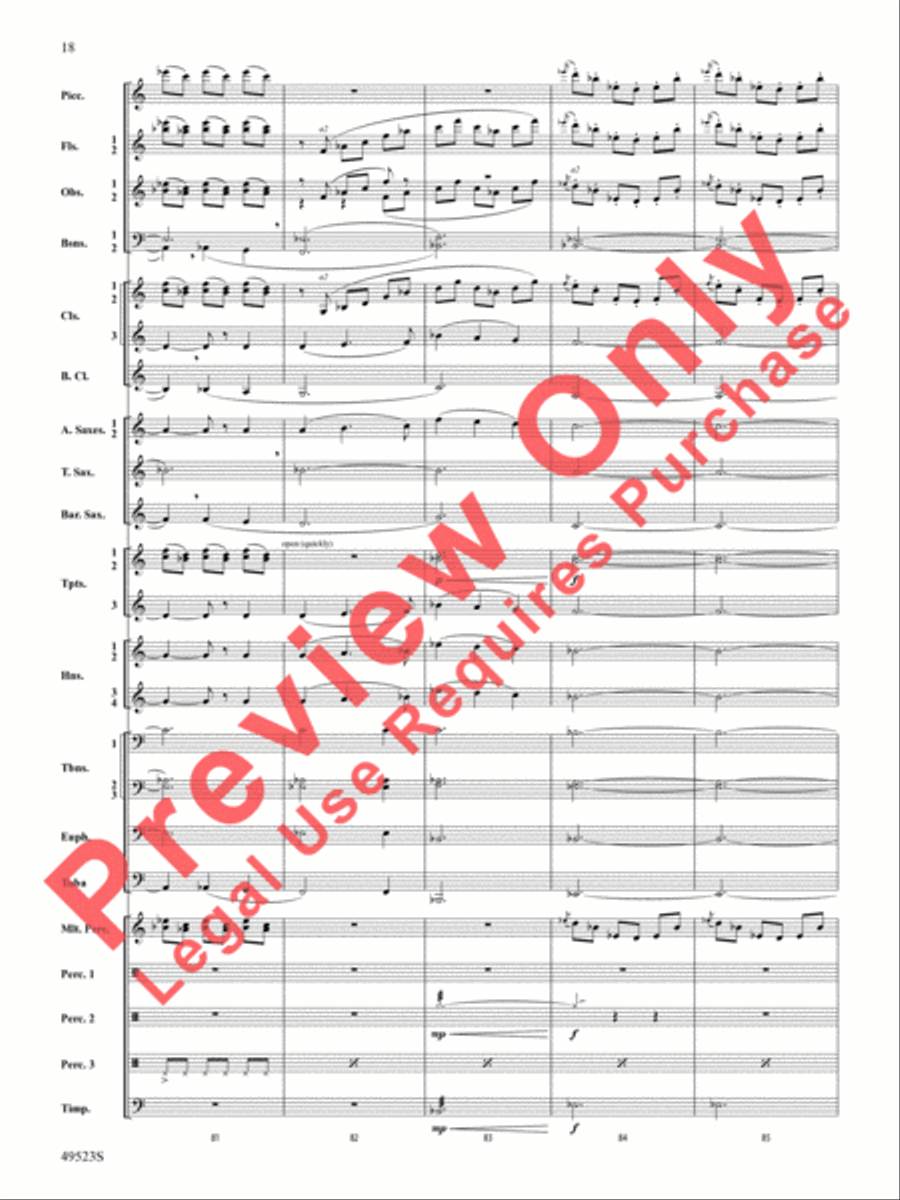Life Eternal Concert Band scores gallery preview page 19