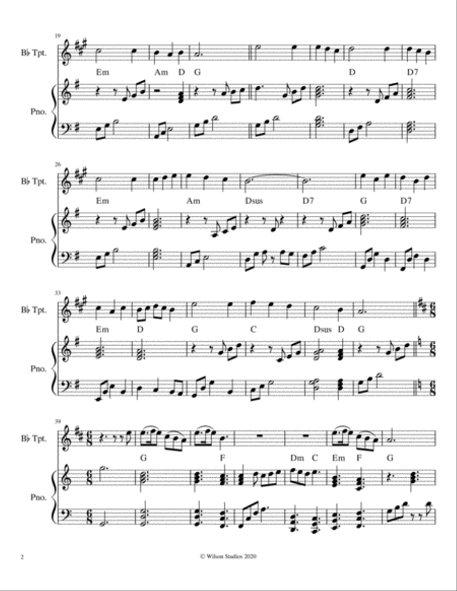 Come Thou Long-Expected Jesus--trumpet solo Trumpet Solo scores gallery preview page 2