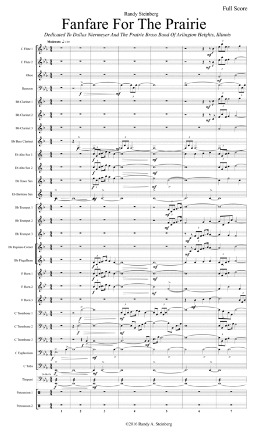 Fanfare For The Prairie Fanfare For The Prairie Concert Band scores gallery preview page 4