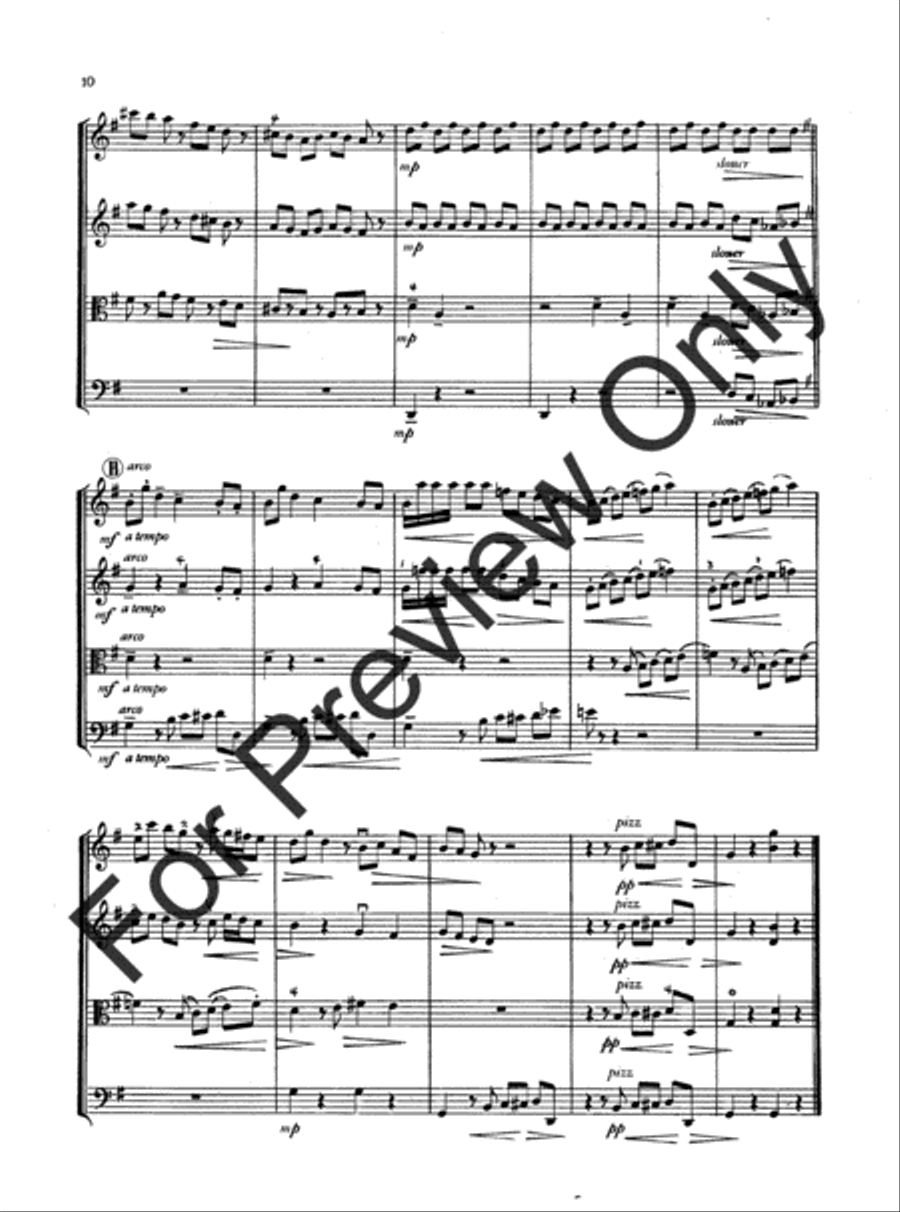 Suite For String Quartet Suite For String Quartet String Quartet scores gallery preview page 11