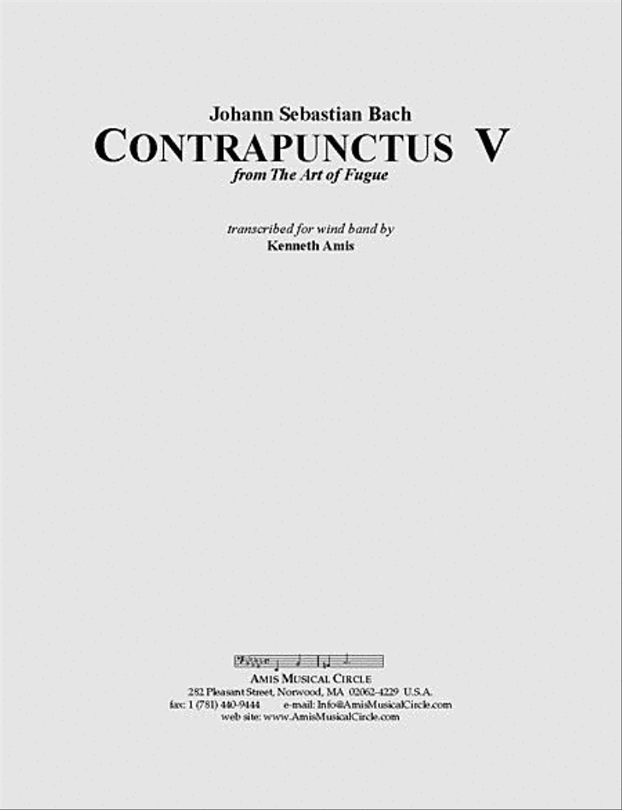 Contrapunctus 5 - STUDY SCORE ONLY Concert Band scores gallery preview page 1