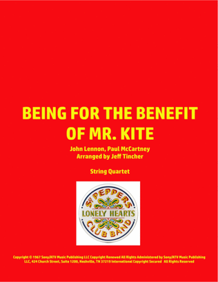 Book cover for Being For The Benefit Of Mr. Kite