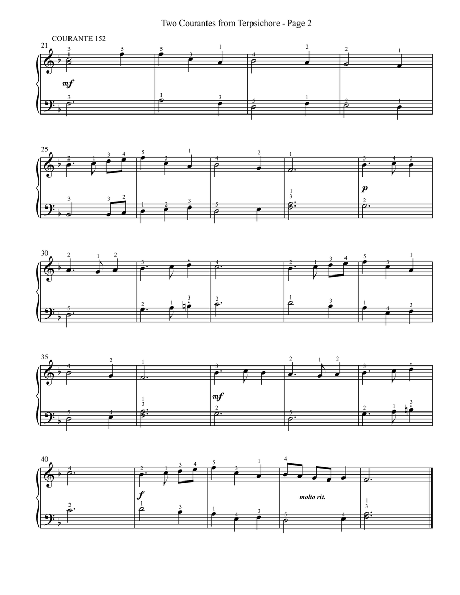 Renaissance Hits for Easy Piano: Five Dances from Terpsichore (Praetorius) Piano Method scores gallery preview page 5
