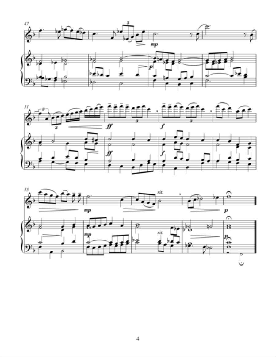 Meditation on 'Kyrie de Angelis' Flute scores gallery preview page 3