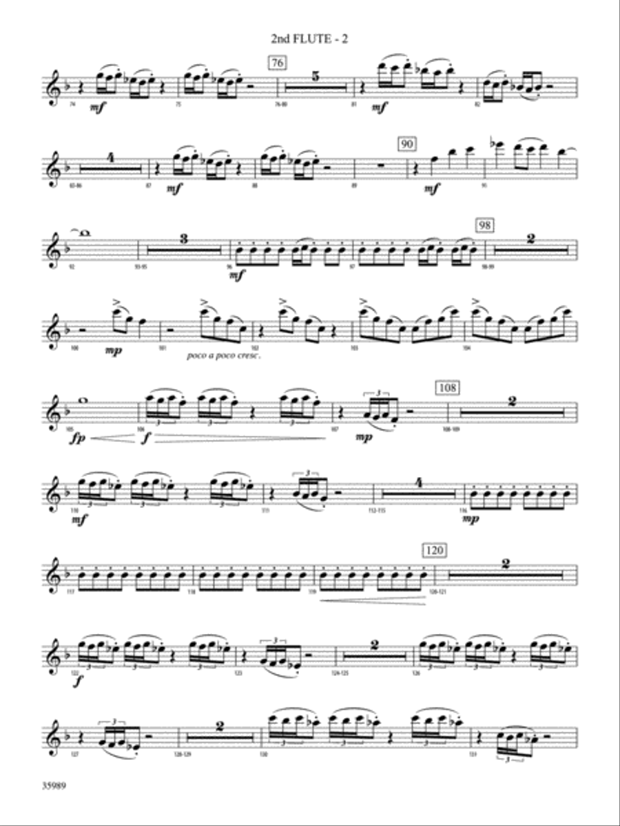 Wild Blue Yonder: 2nd Flute Full Orchestra scores gallery preview page 2