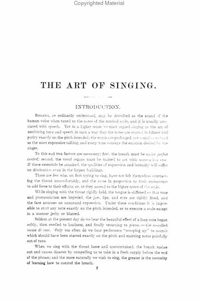 The Art Of Singing