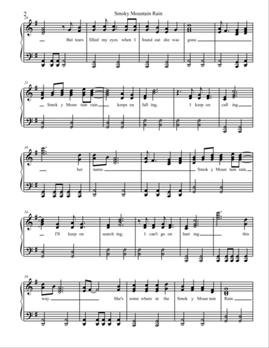 Smoky Mountain Rain Small Ensemble scores gallery preview page 2