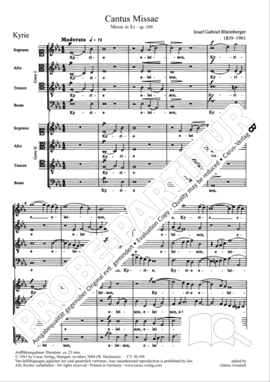 Mass in E flat major (Messe in Es) 4-Part scores gallery preview page 6