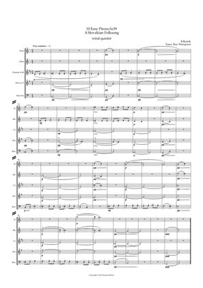 Bartók: 10 Easy Pieces , Sz.39 8.Slovakian Folksong - wind quintet