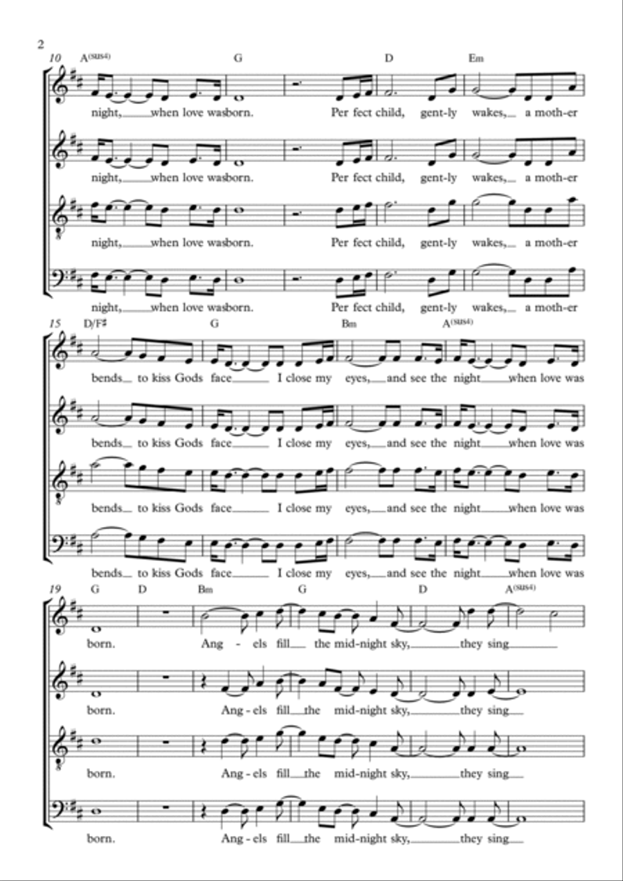 When Love Was Born 4-Part scores gallery preview page 2