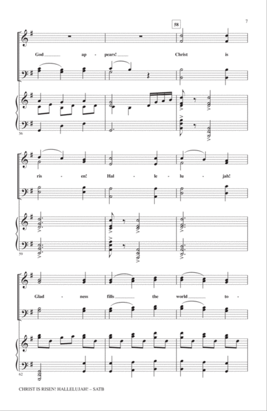 Christ Is Risen! Hallelujah! 4-Part scores gallery preview page 6