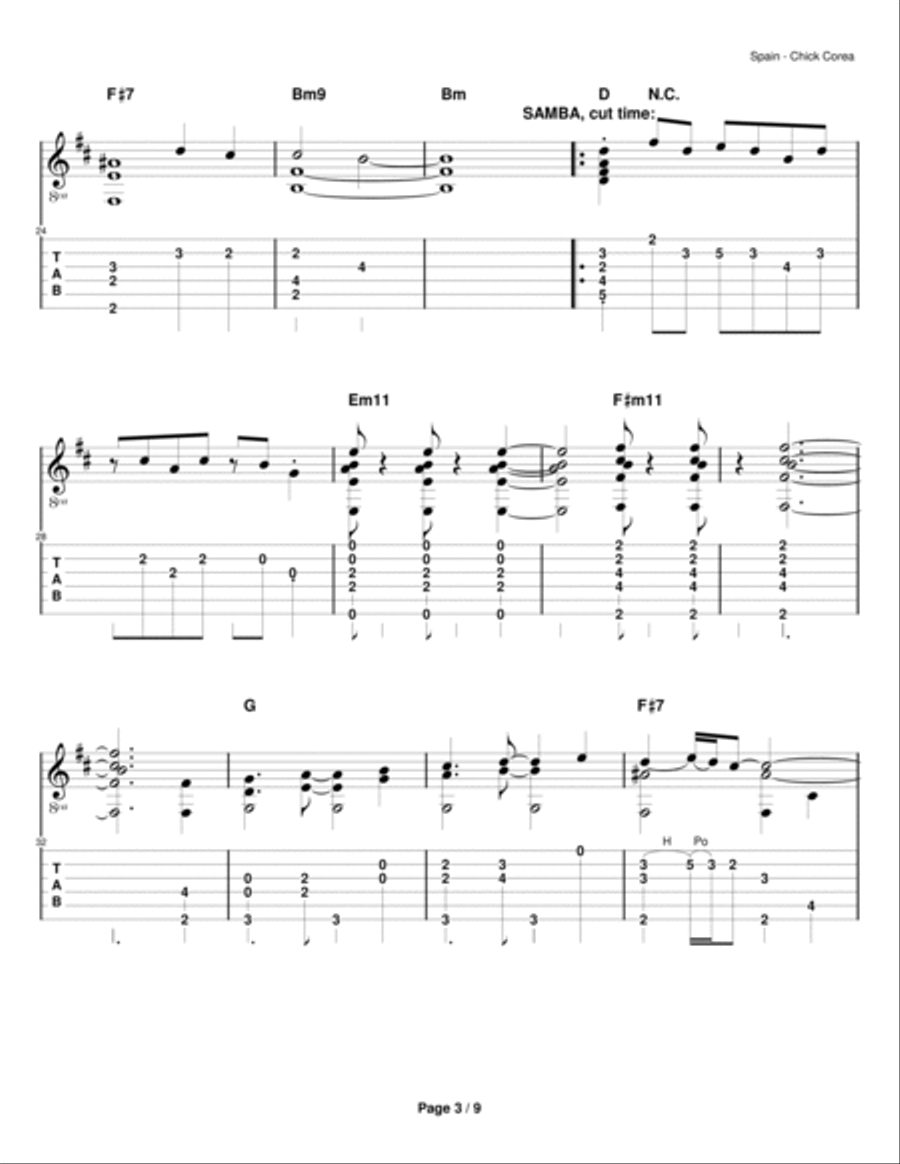 Spain Electric Guitar scores gallery preview page 3