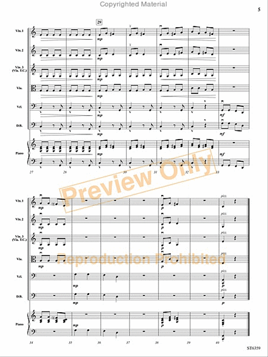 Sweet Petite Winter Suite String Orchestra scores gallery preview page 6
