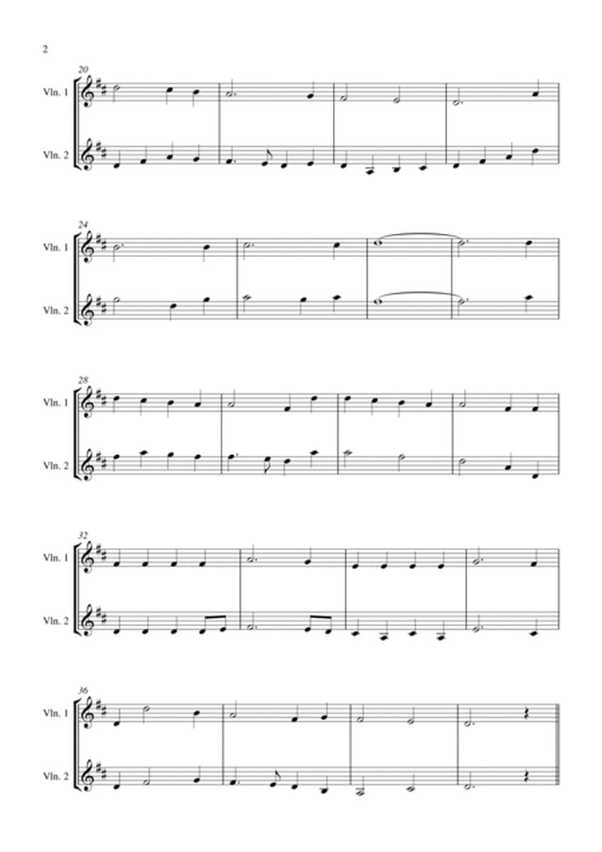 Joy to the World (for violin duet, suitable for grades 1-5) image number null