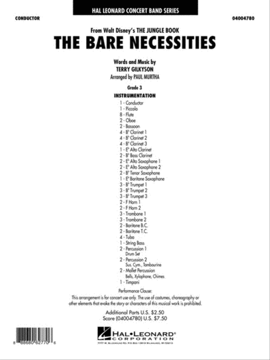 The Bare Necessities Concert Band scores gallery preview page 2
